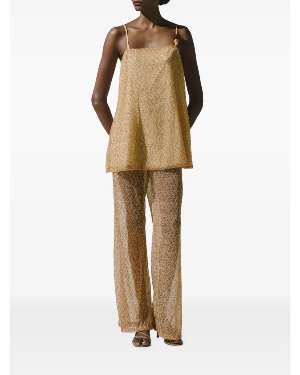 Baobab Natural Porto Bead-Embellished Blouse