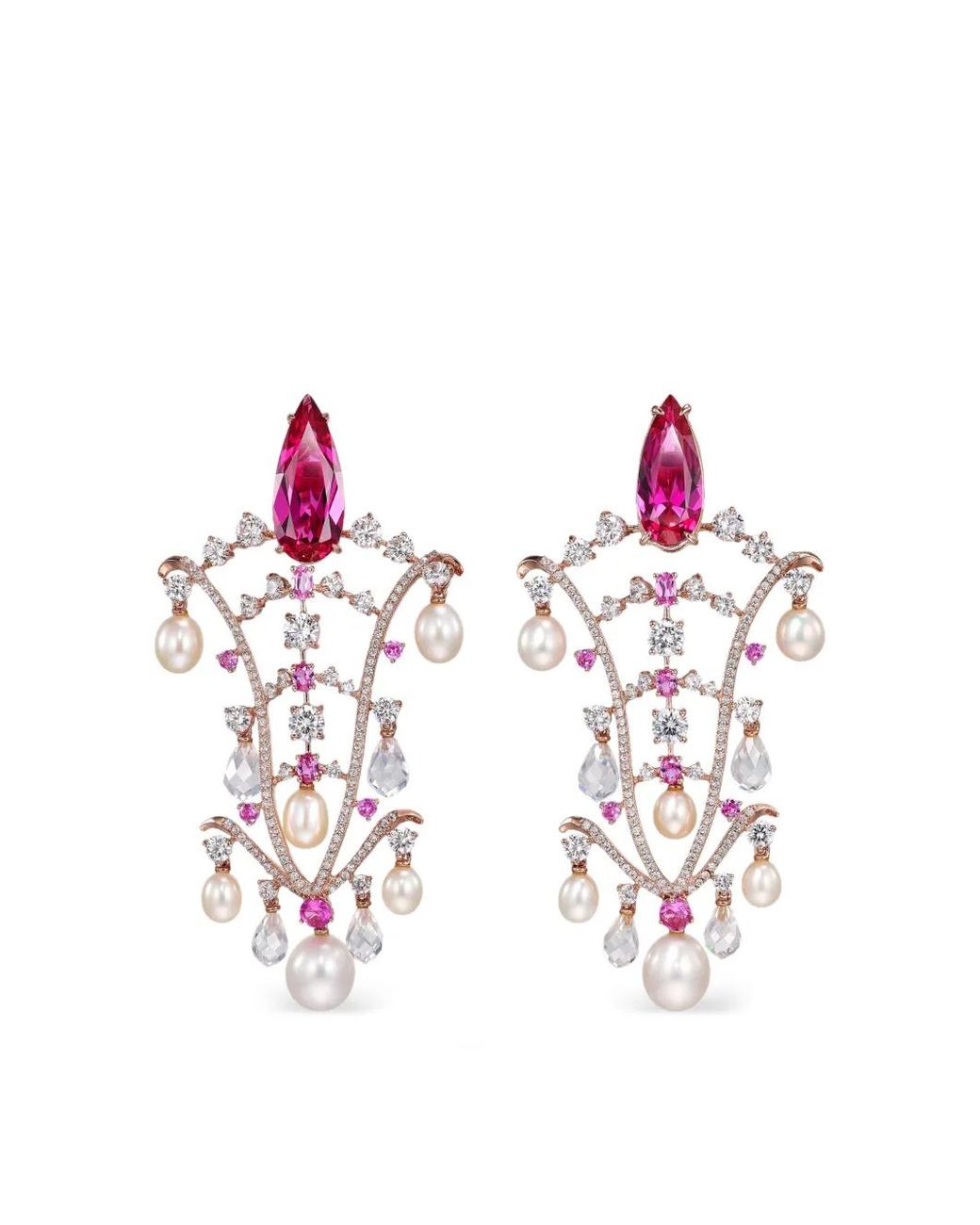 Anabela Chan White Supernova Pearl And Diamond Earrings