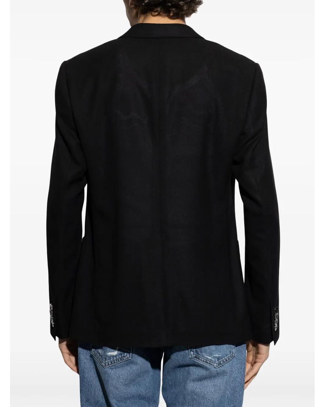 Dolce & Gabbana Black Wool Single-Breasted Blazer for men