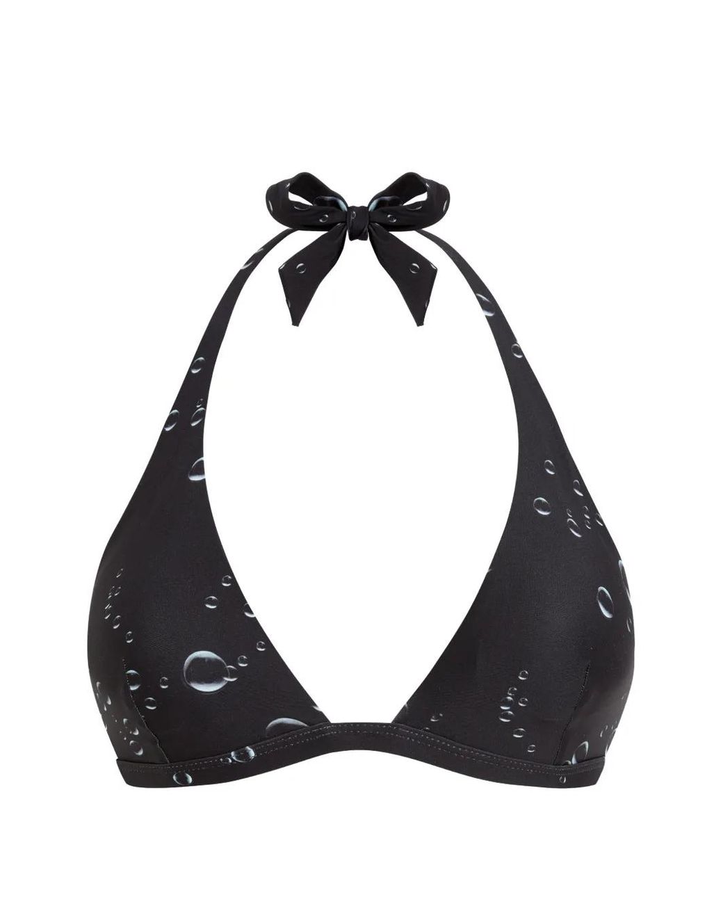 Vilebrequin Black Bubble-Print Halterneck Bikini Top