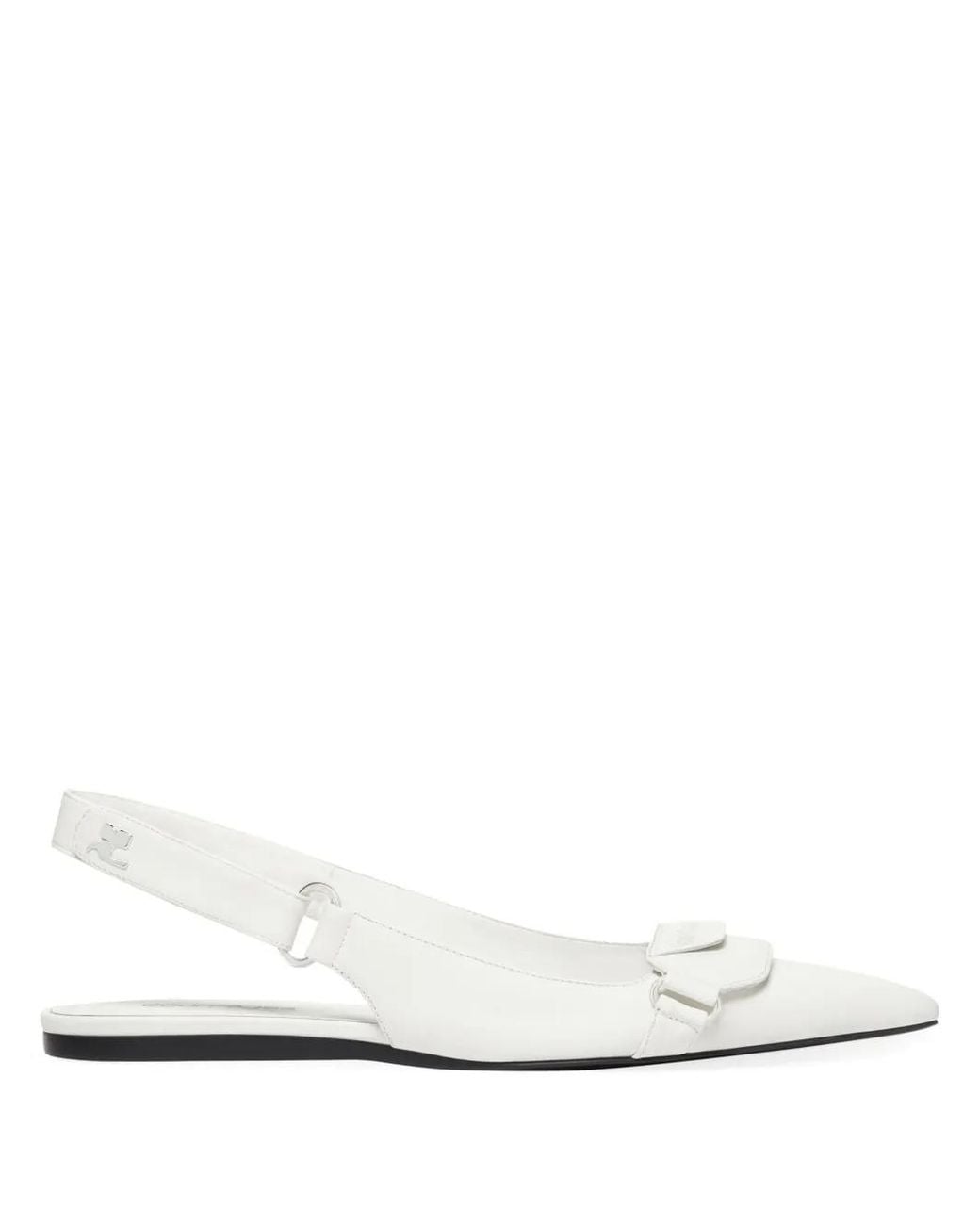 Courreges White Racer Ballet Flats