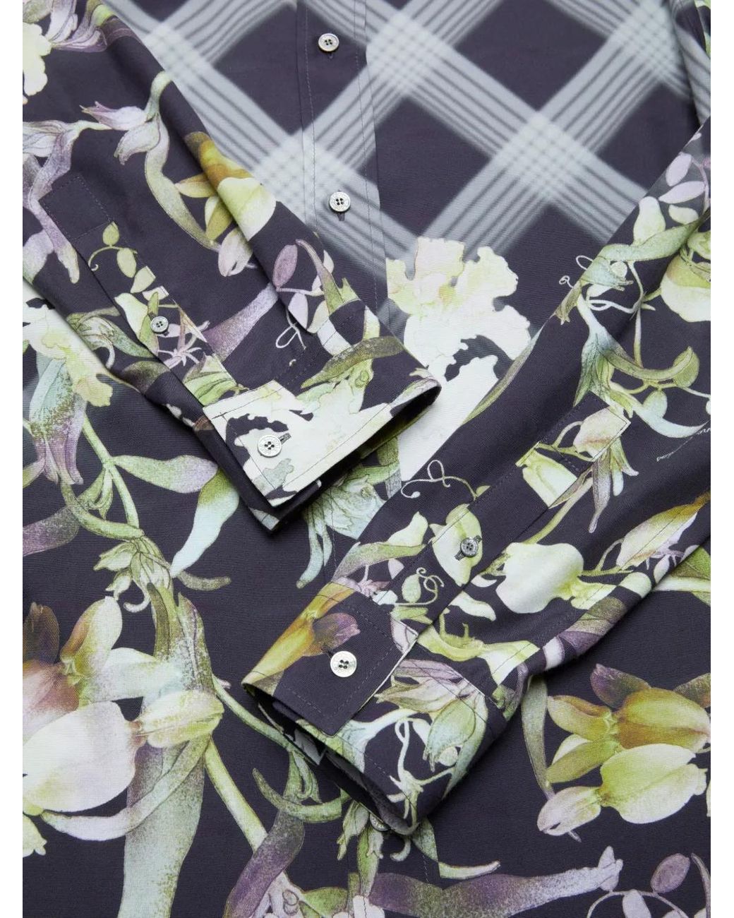 Acne Blue Floral-Print Shirt for men