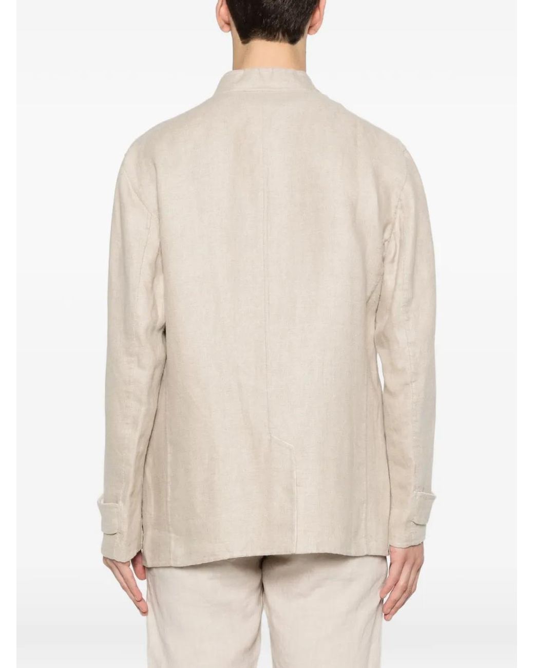 Eleventy White Reversible Button-Up Jacket for men
