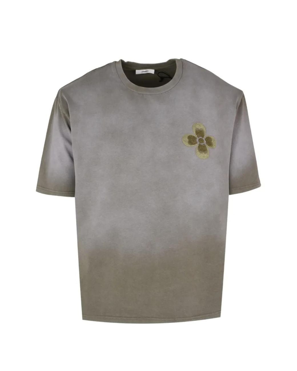 Commas Gray Embroidered Classic T-Shirt for men
