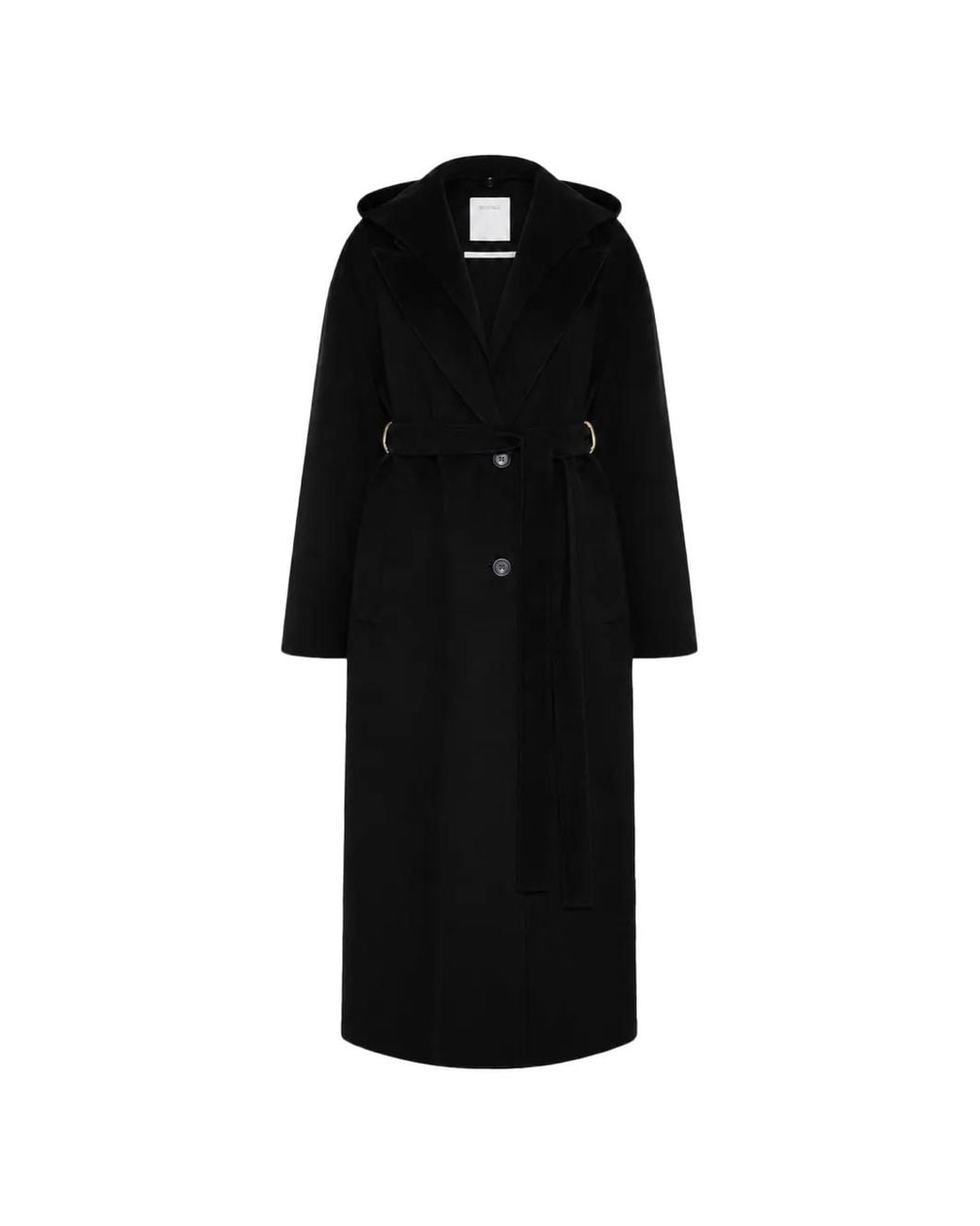 Sportmax Black Manteau Oversize À Capuche
