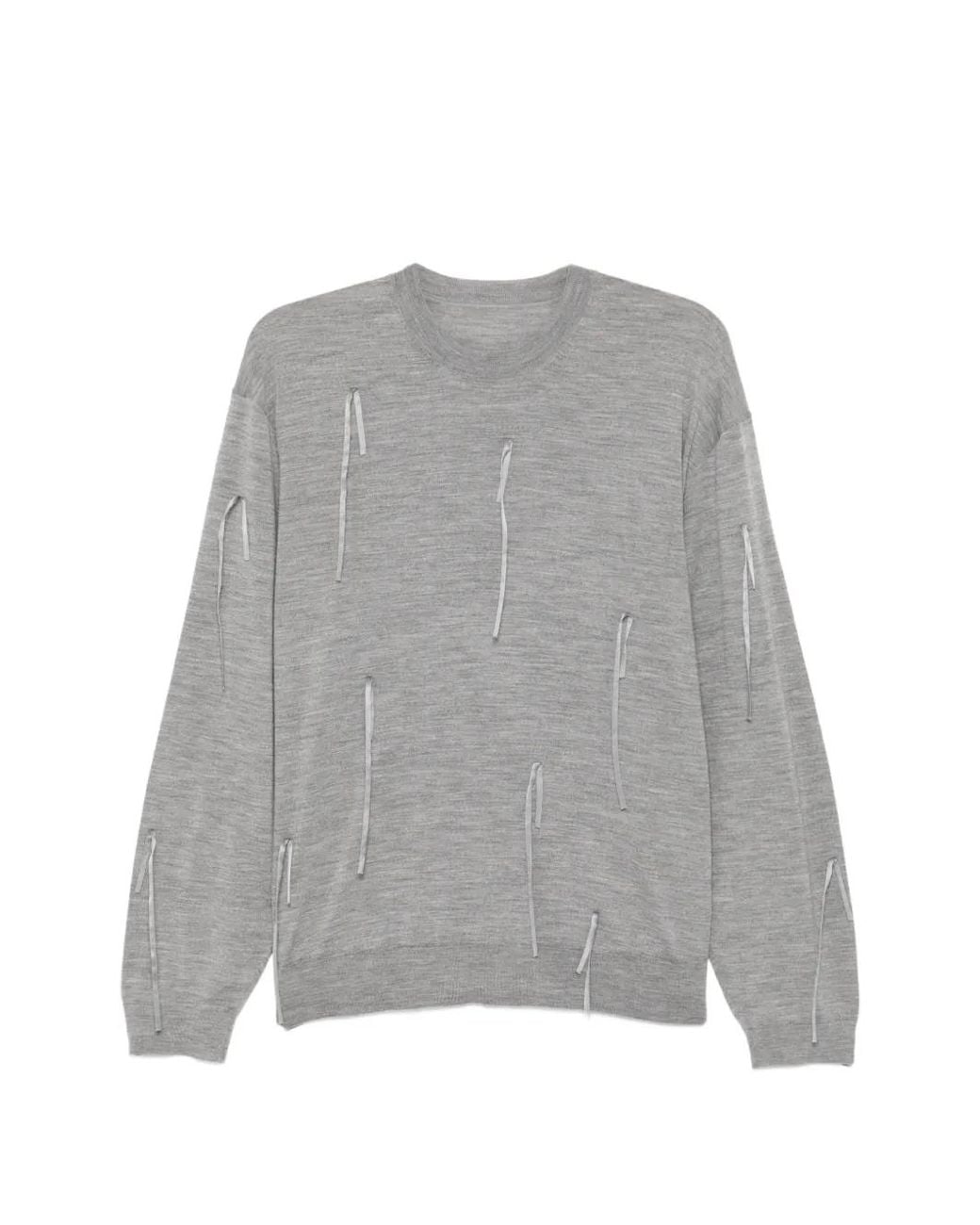 JNBY Gray Fringed T-Shirt