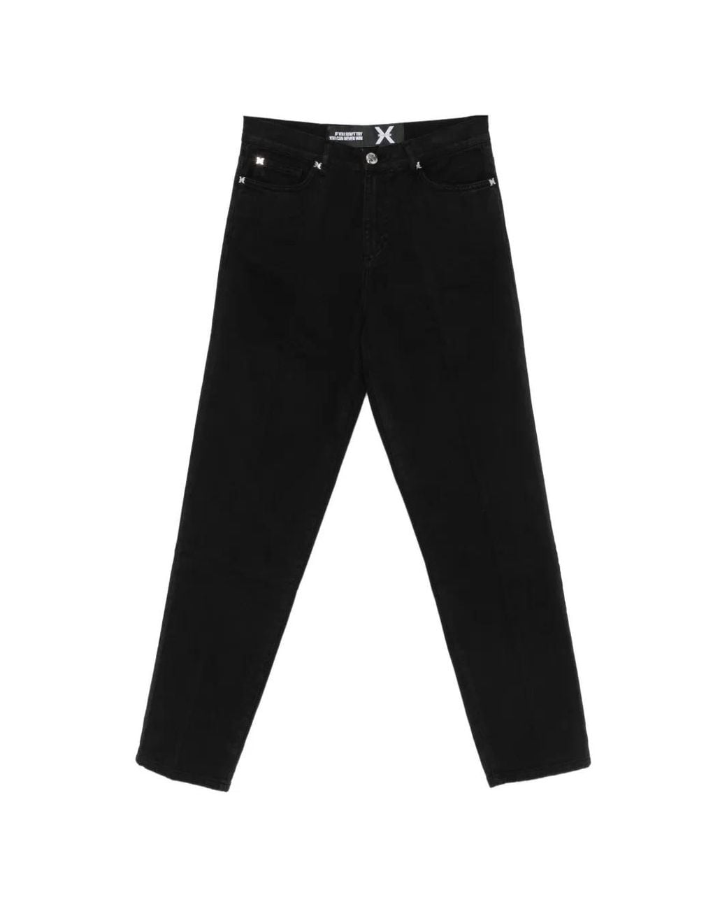 John Richmond Black Logo-Plaque Jeans for men