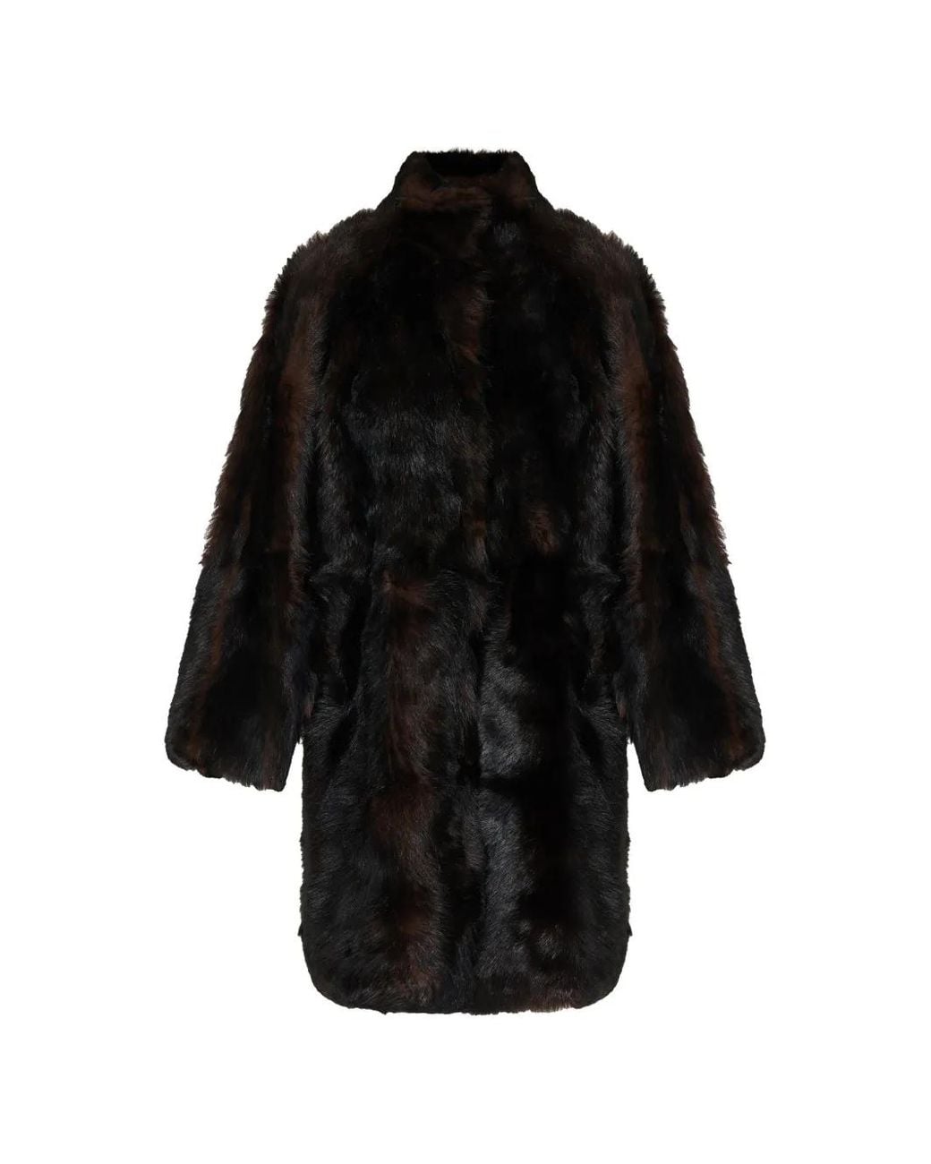 Nour Hammour Black Blaise Heirloom Shearling Coat