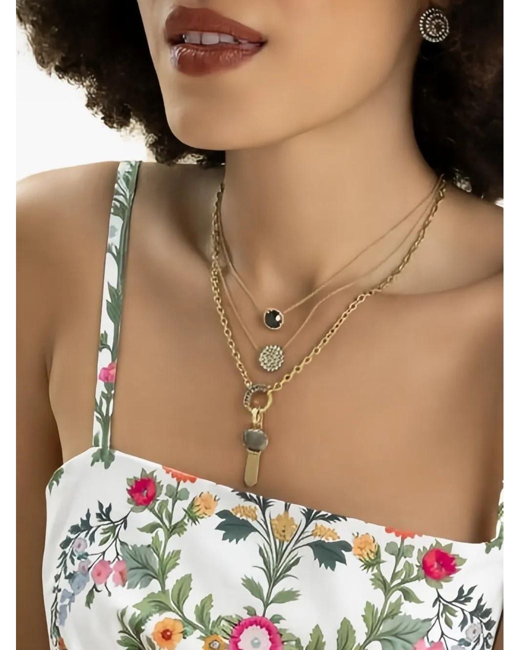Sylva & Cie White Ten Table Diamond Necklace