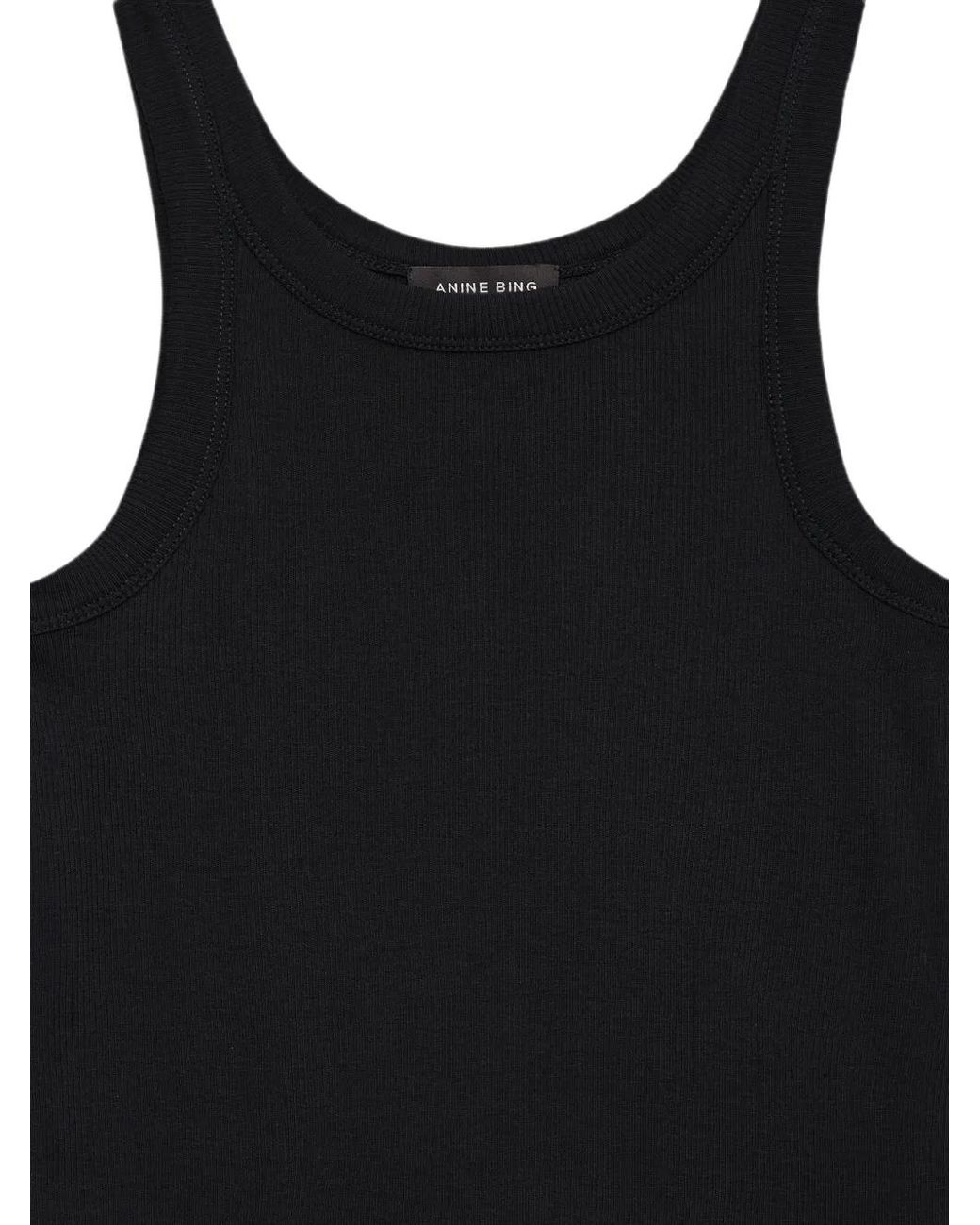 Anine Bing Black Sixtine Tank Top