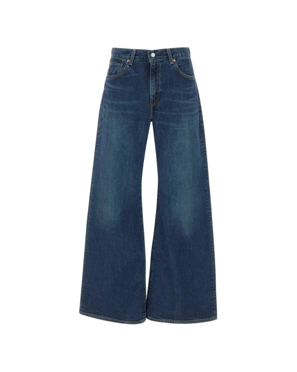 Levi's Blue Carve Five-Pocket Flared Jeans