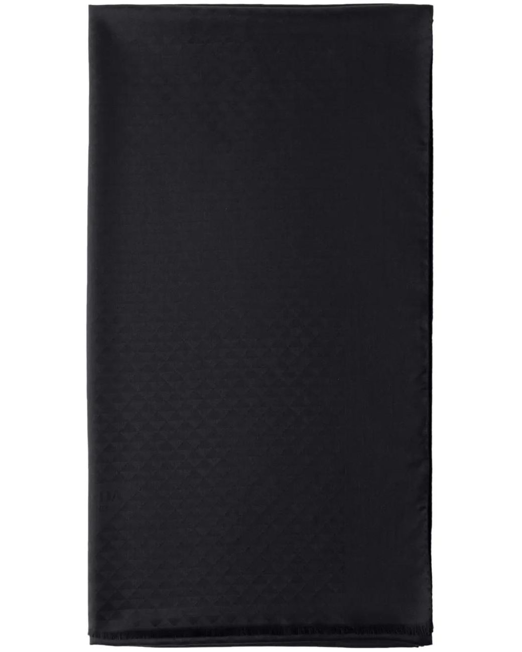 Prada Black Geometric Print Silk-Wool Scarf for men