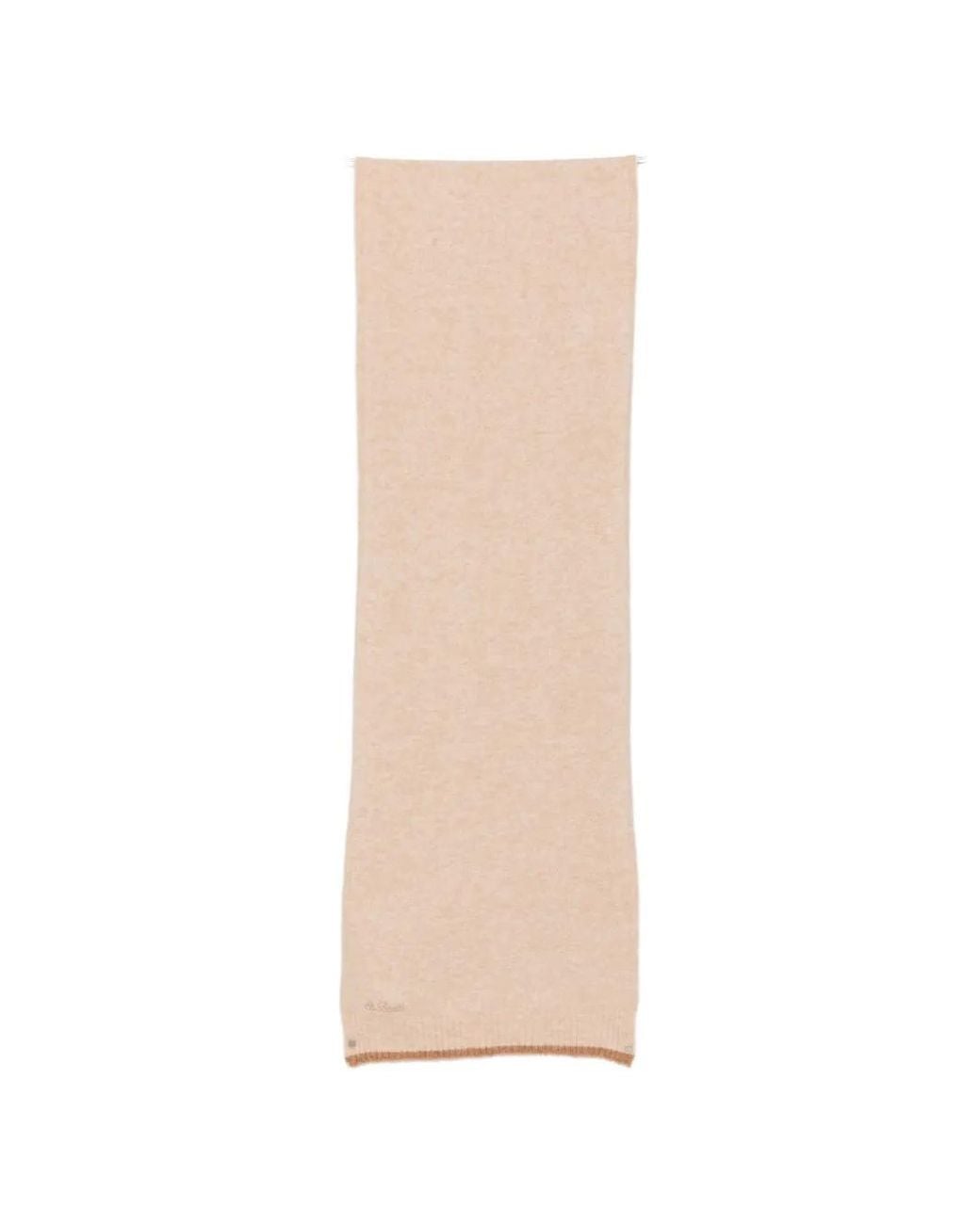 Mc2 Saint Barth White Logo-Embroidered Knitted Scarf