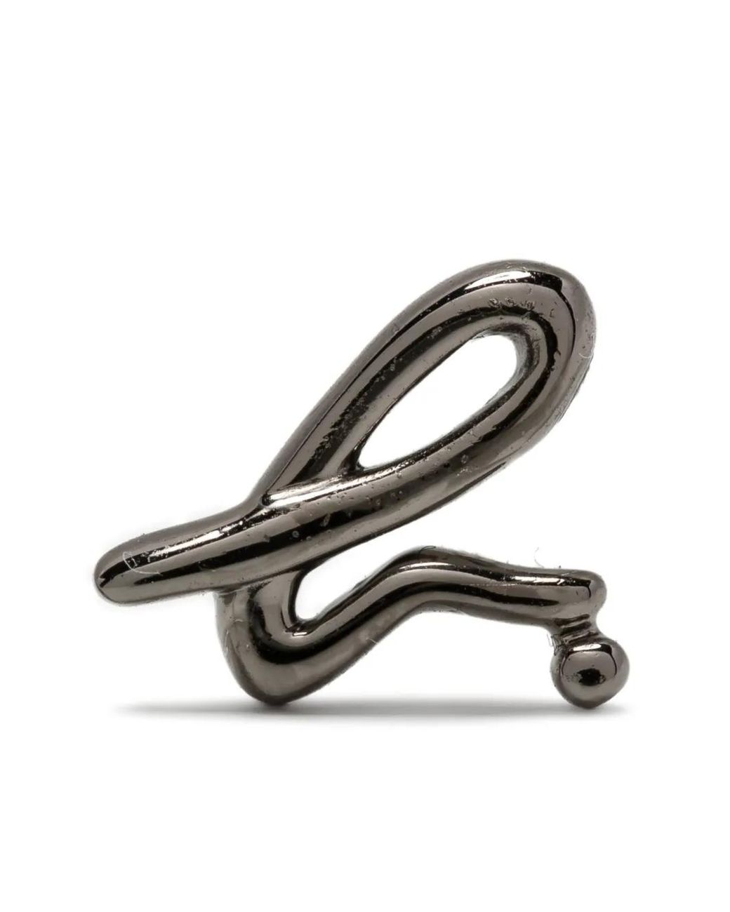 Agnes B. Metallic Logo Earring