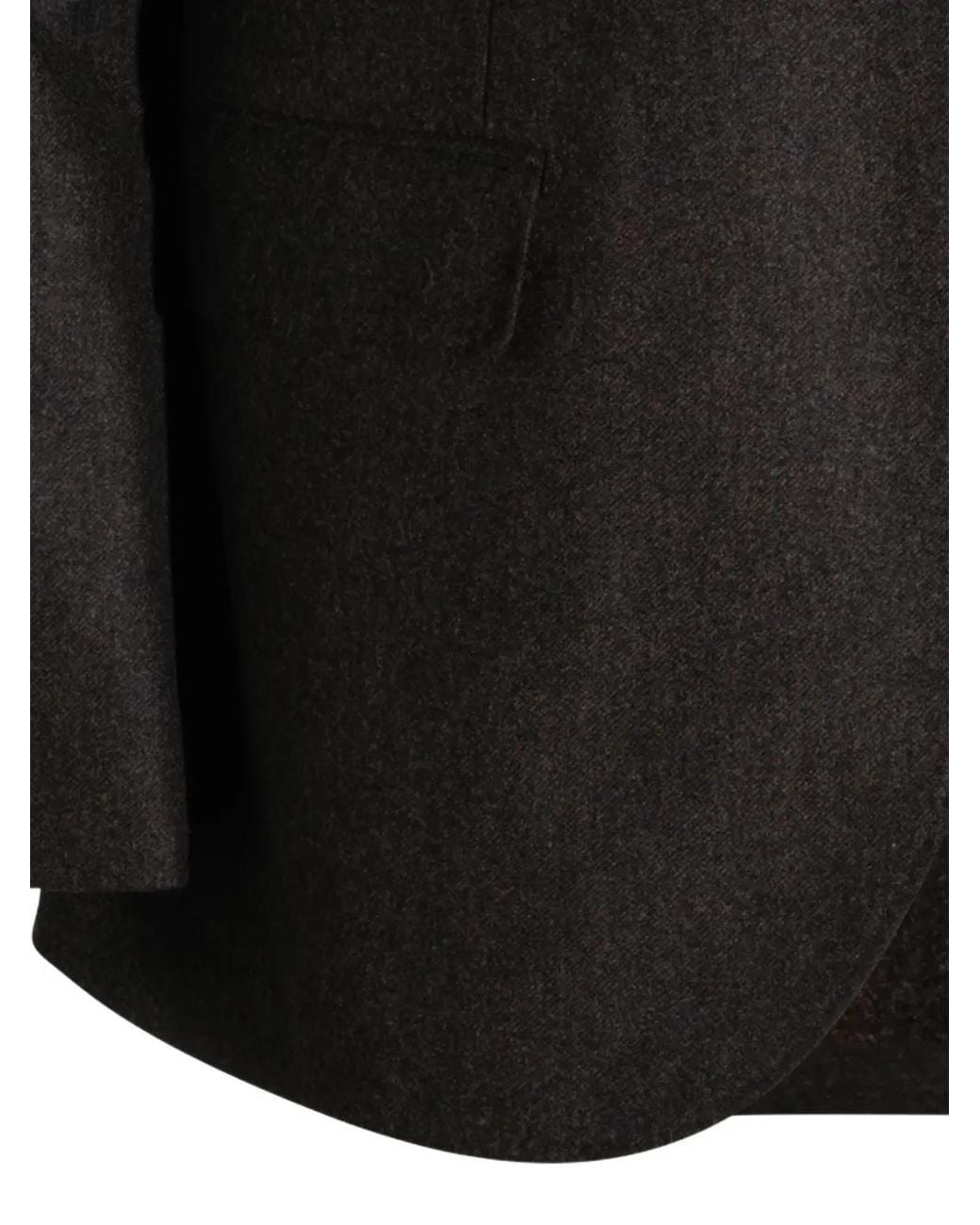 Brunello Cucinelli Black Single-Breasted Wool Blazer for men
