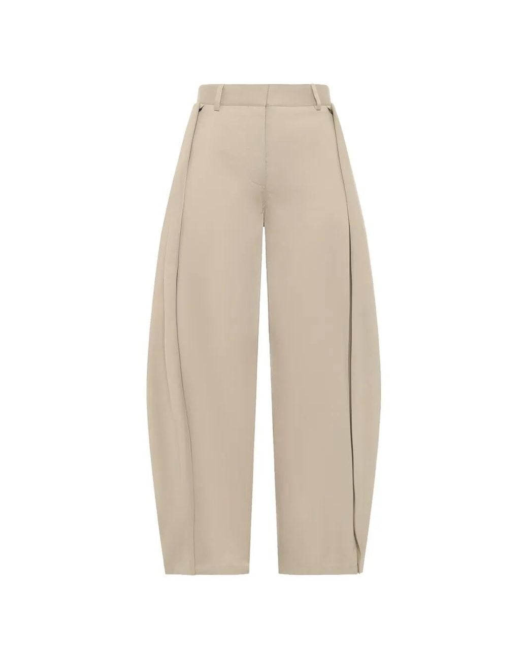 Loewe White Pleated Straight-Leg Trousers