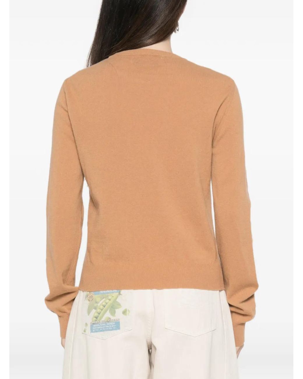 Jucca White Argyle-Pattern Crew-Neck Sweater