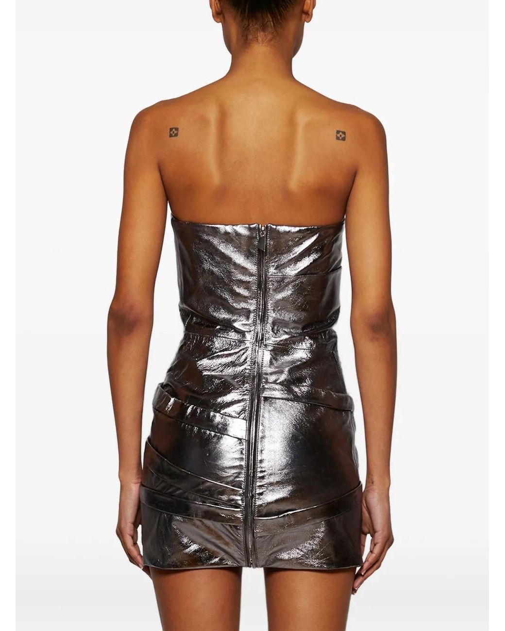 The Attico Black Mirror Mini Dress