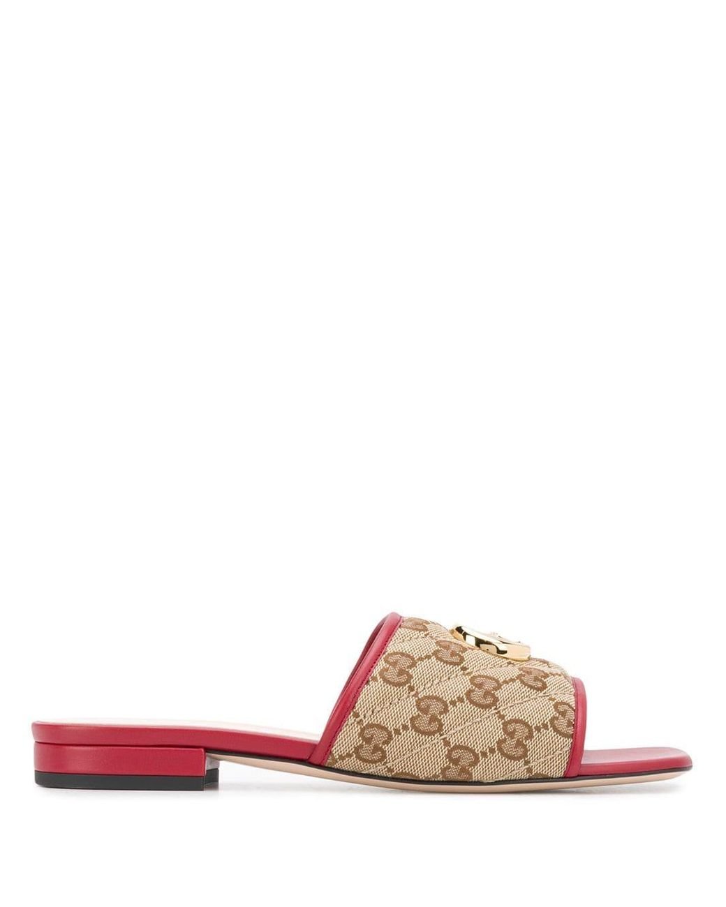 Gucci GG Matelassé Canvas Sandals Lyst