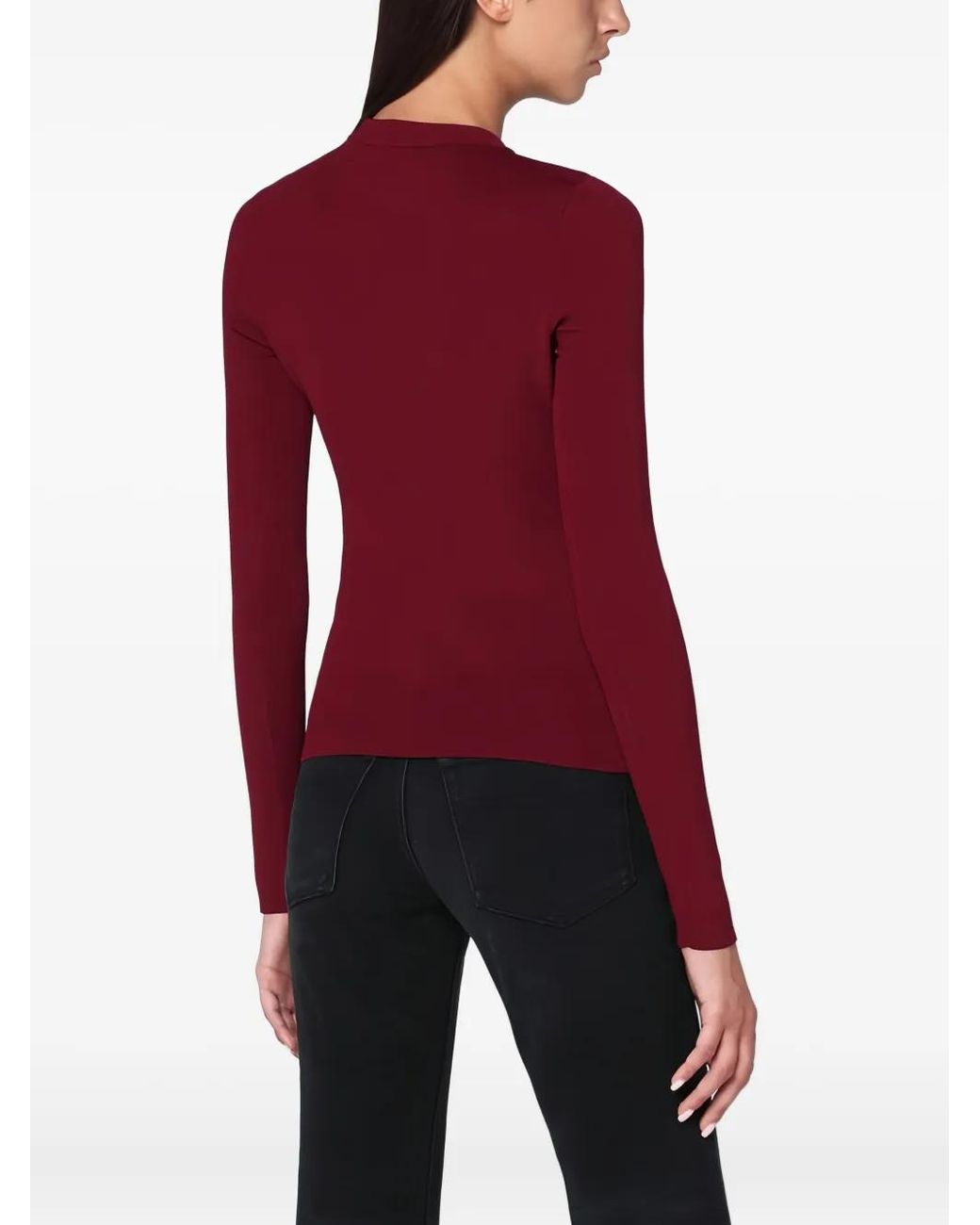Balenciaga Purple Logo-Embroidered Ribbed-Knit Sweater