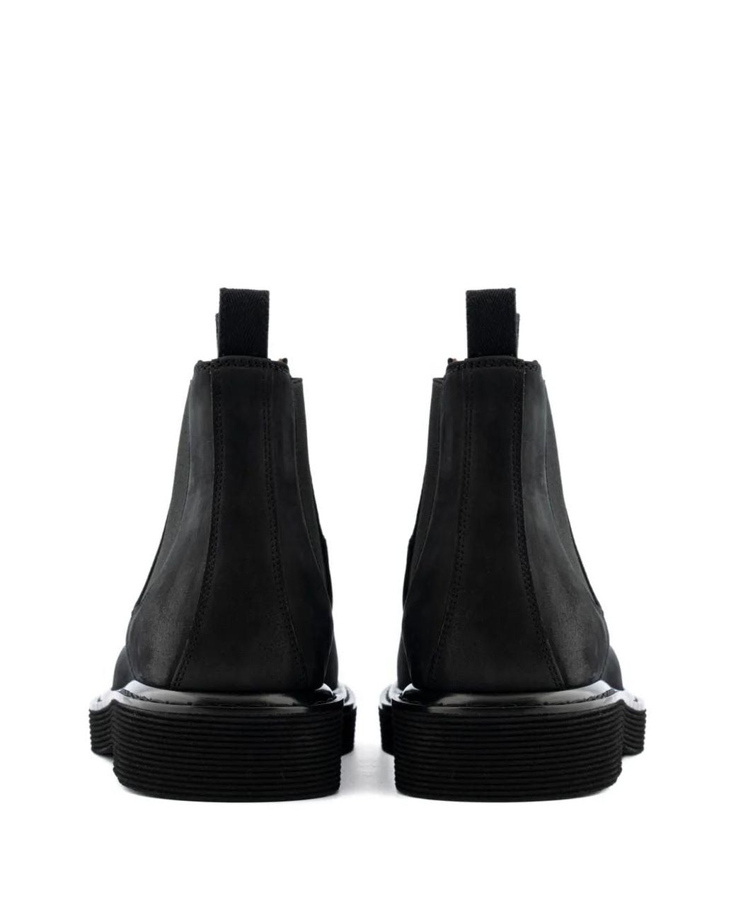 Buttero Black Elasticated Side-Panel Chelsea Boots for men