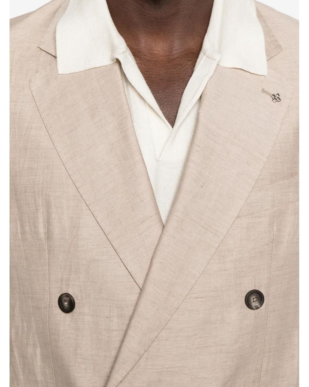 Tagliatore Natural Norman Double-Breasted Pleated Suit for men