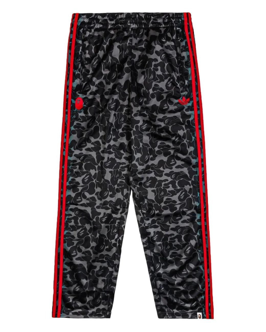 Adidas Gray X Bape Firebird Track Pants for men