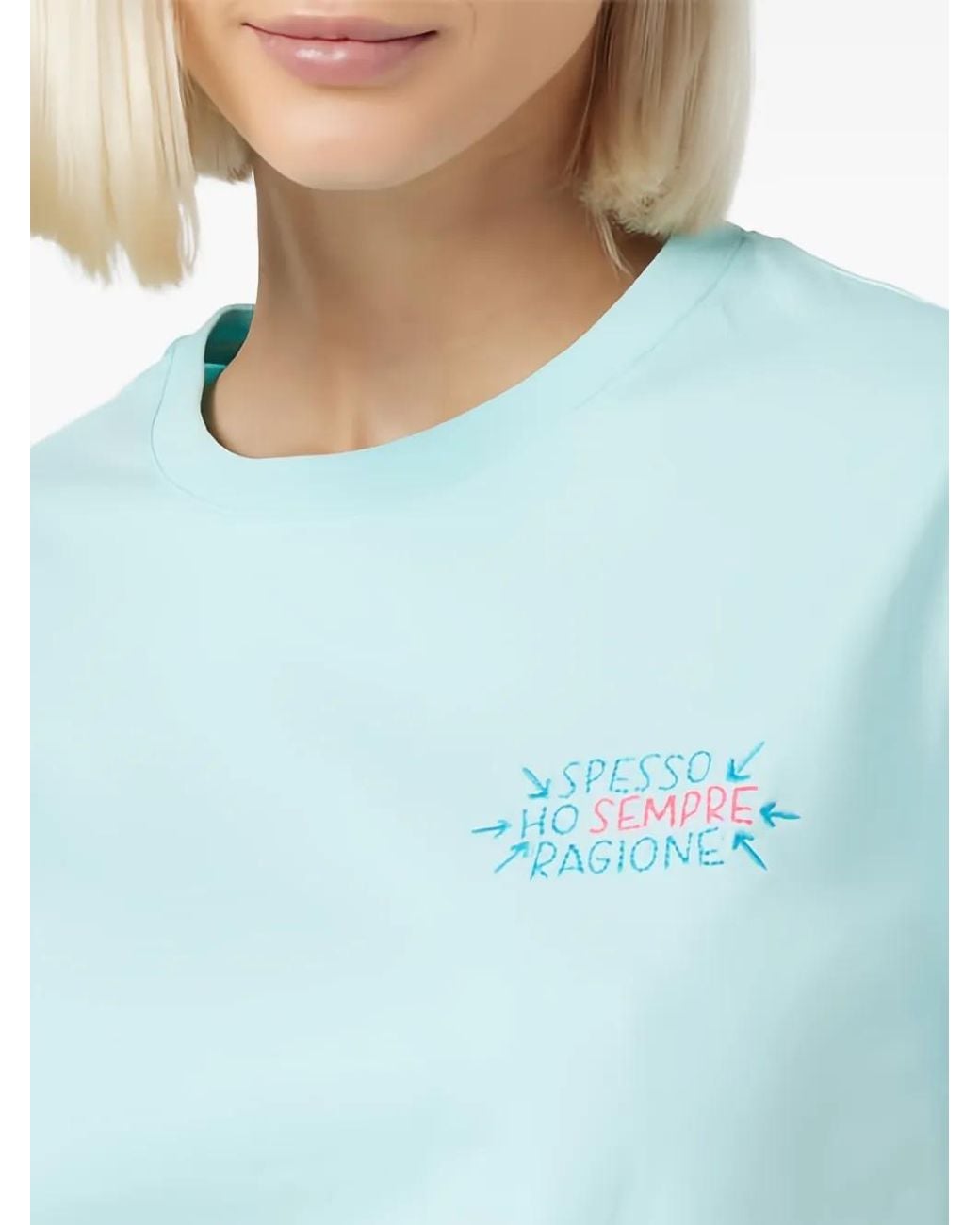 Mc2 Saint Barth Pink T-Shirt Emilie À Patch Logo