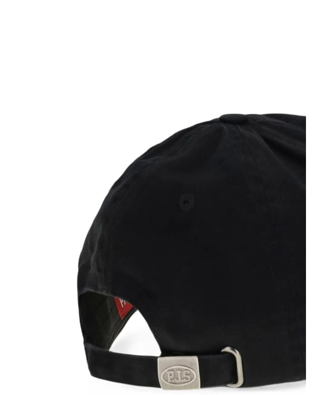 Parajumpers Black Leod Logo-Patch Cap for men
