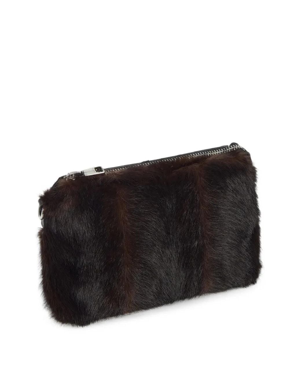 Apparis White Amelia Faux-Fur Crossbody Bag
