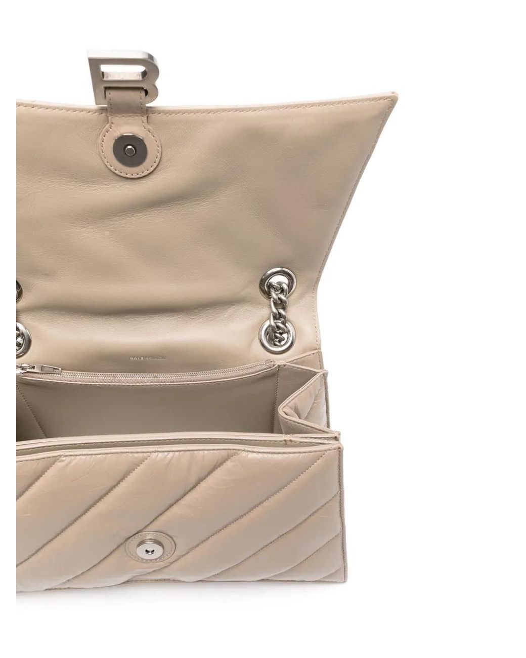 Balenciaga Natural Medium Crush Shoulder Bag