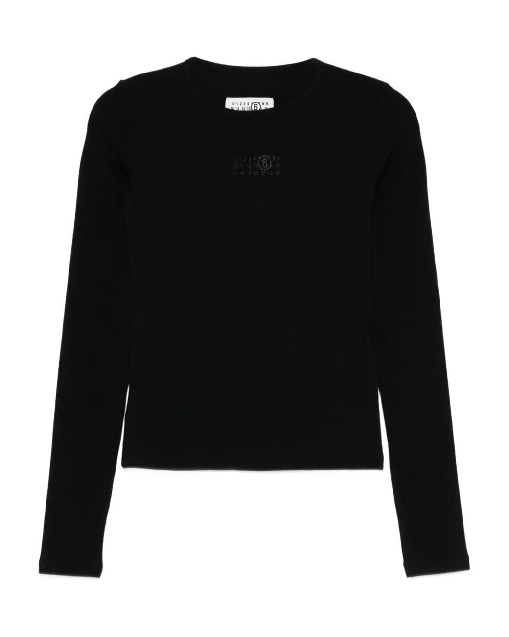 MM6 by Maison Margiela Black Long-Sleeved Top