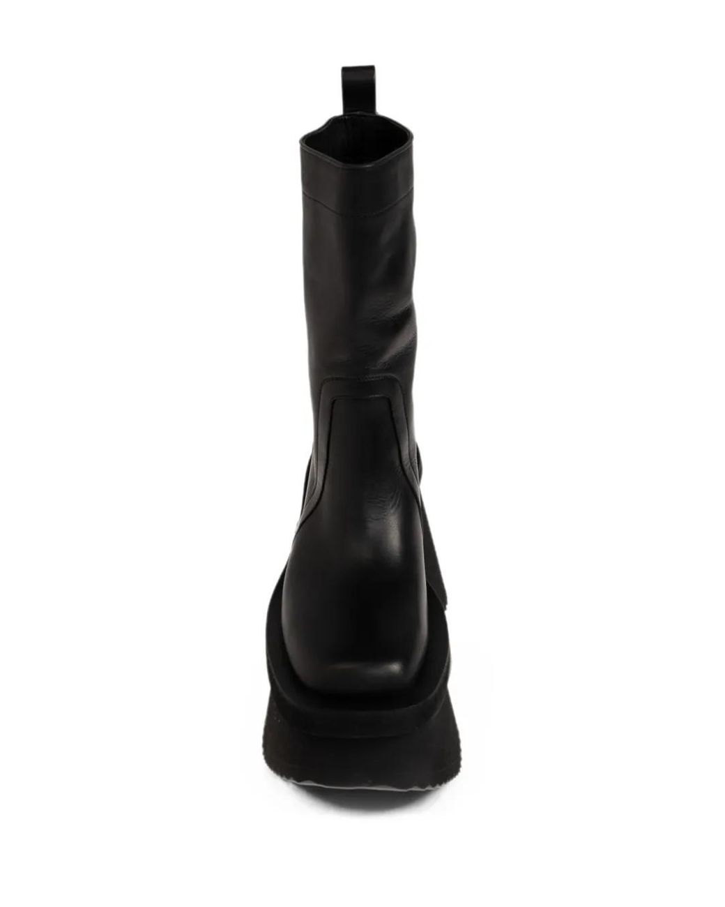 Rick Owens Black Platform Ankle Boots 'Factory Boots' for men