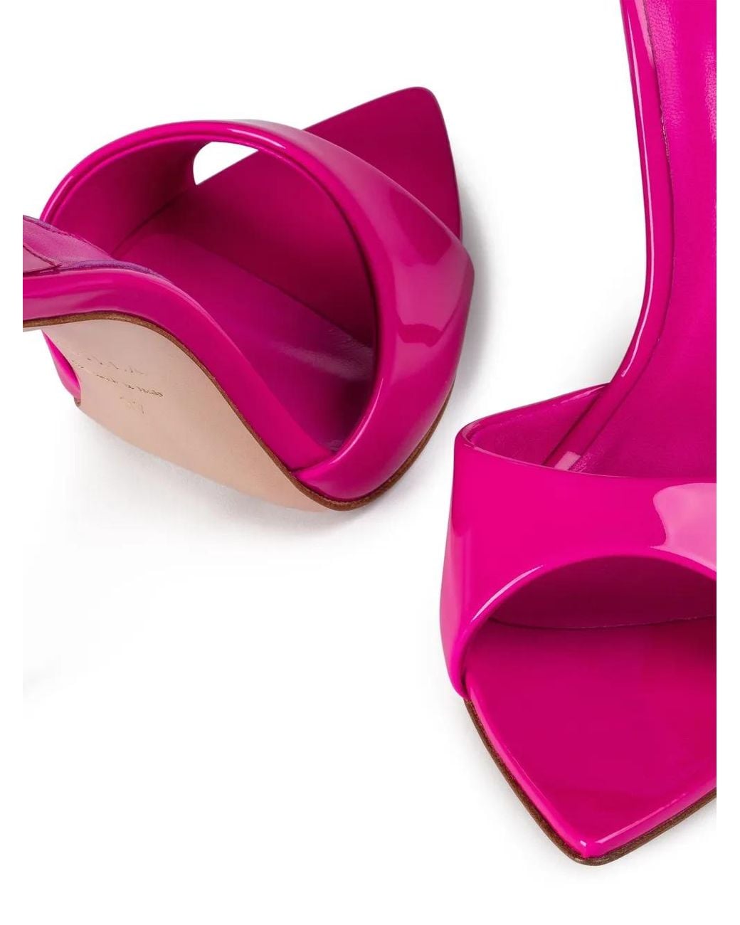 Le Silla Pink 120Mm Bella Patent Leather Stiletto Sandals