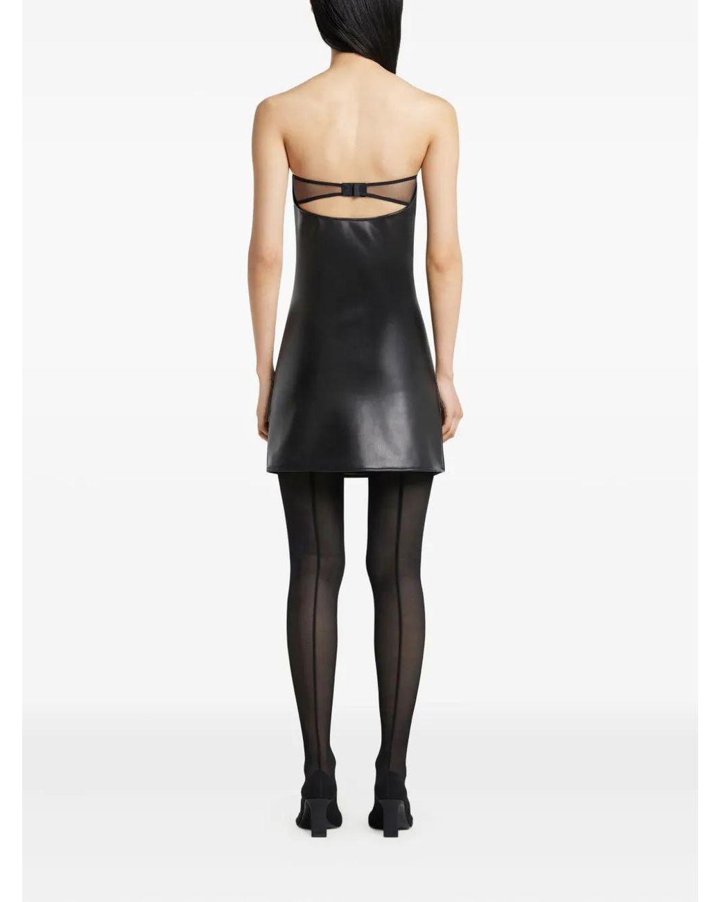Courreges Black Strapless Short Dress