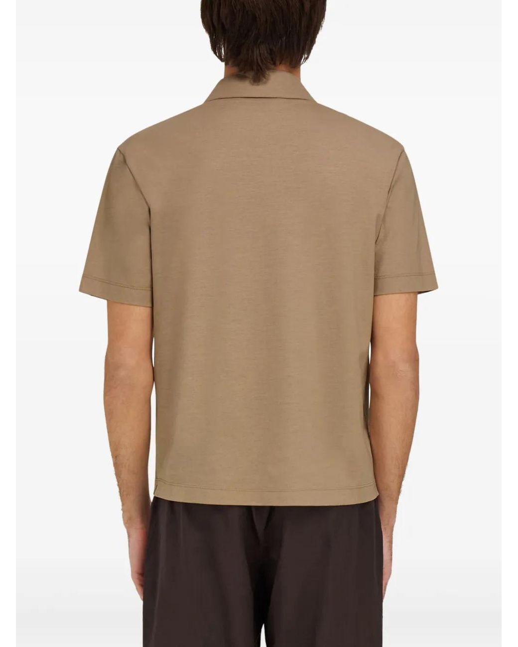 Ferragamo Natural Signature Cotton Polo Shirt for men