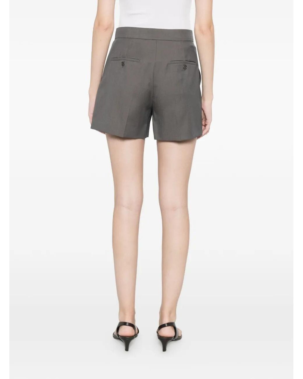 Max Mara Gray Wool Shorts