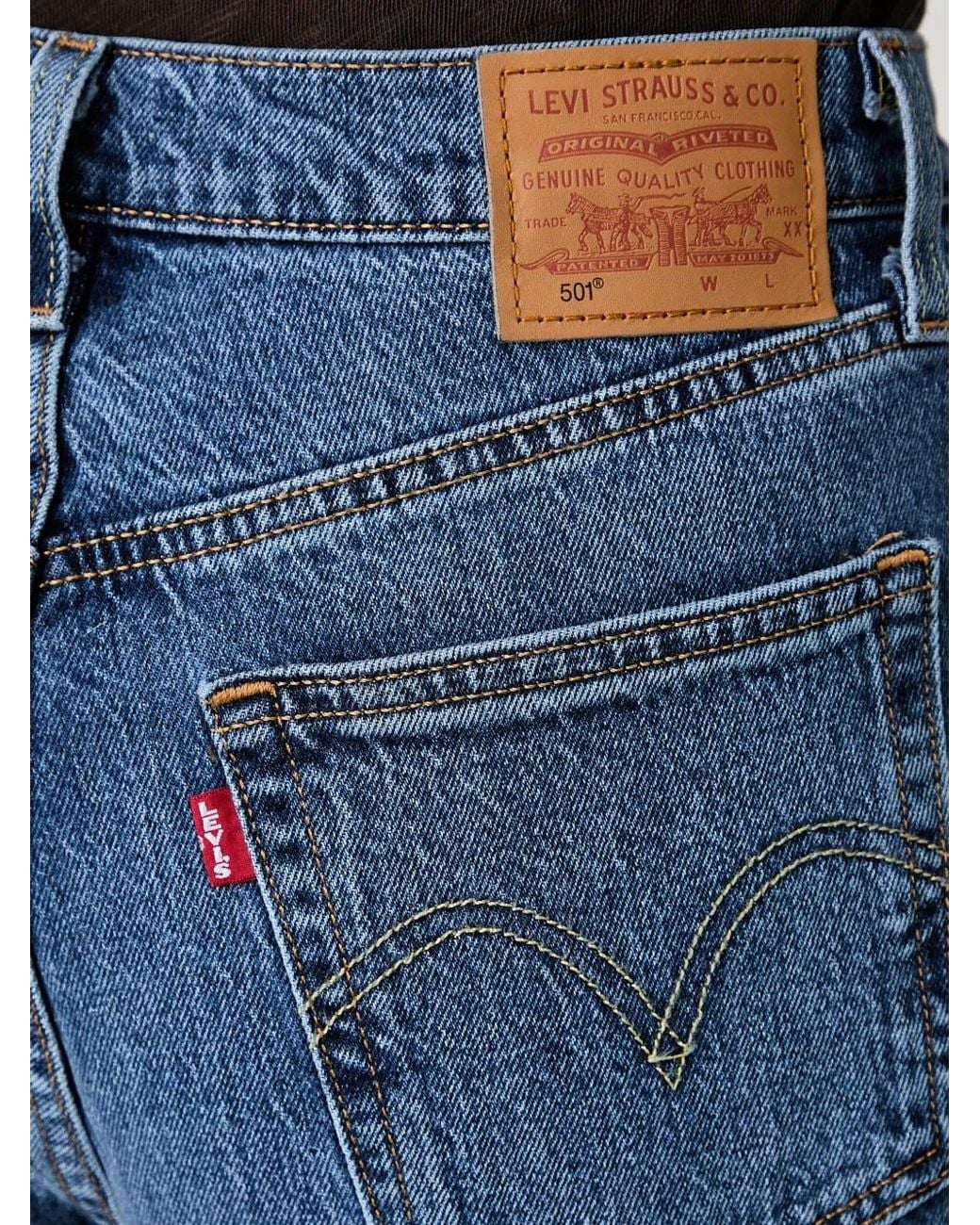 Levi's Blue 501 Crop Jeans