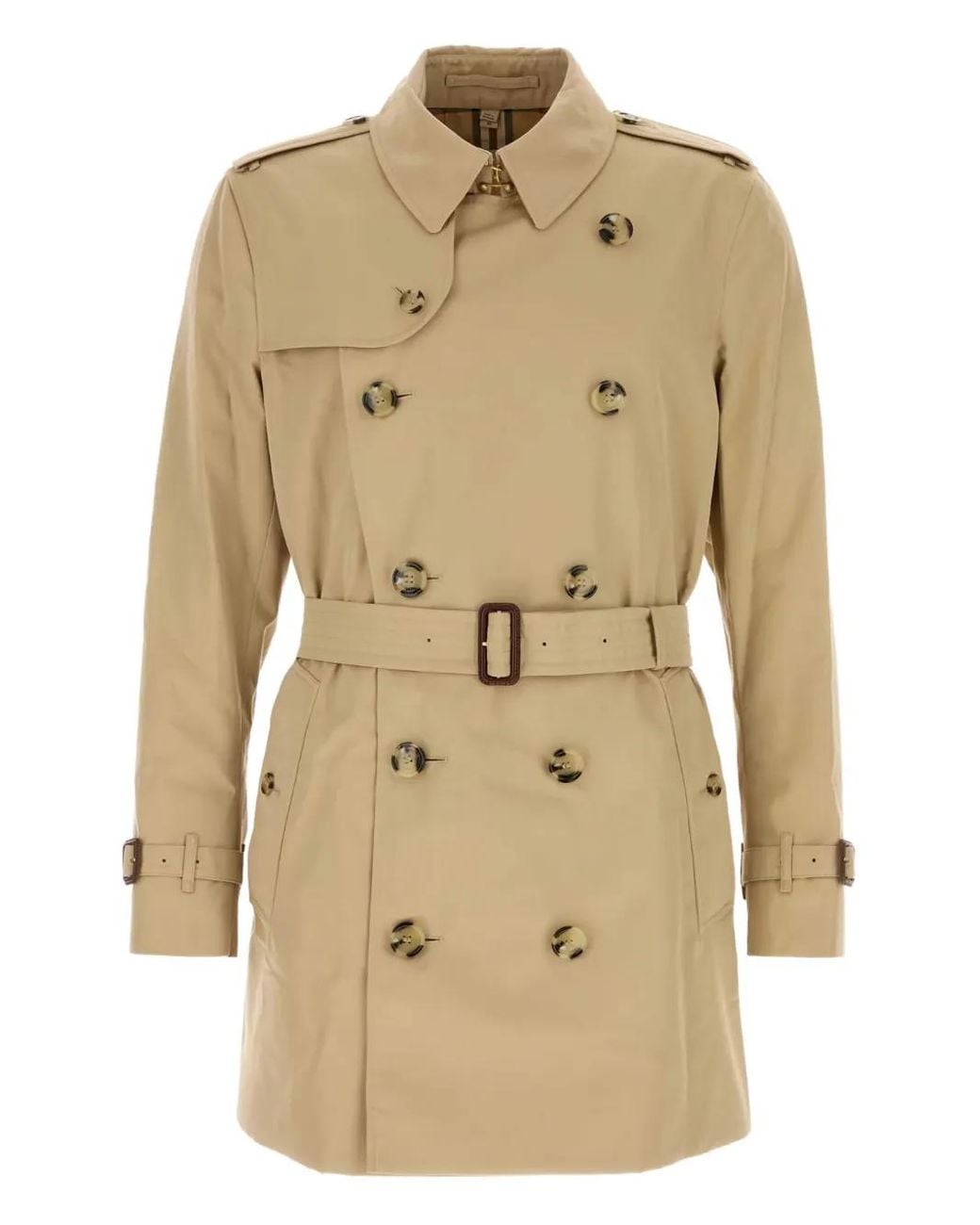 Burberry Natural Short Kensington Trench Coat for men