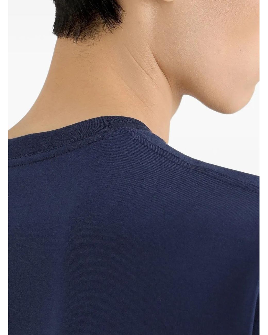 Dolce & Gabbana Blue Logo Cotton T-Shirt for men