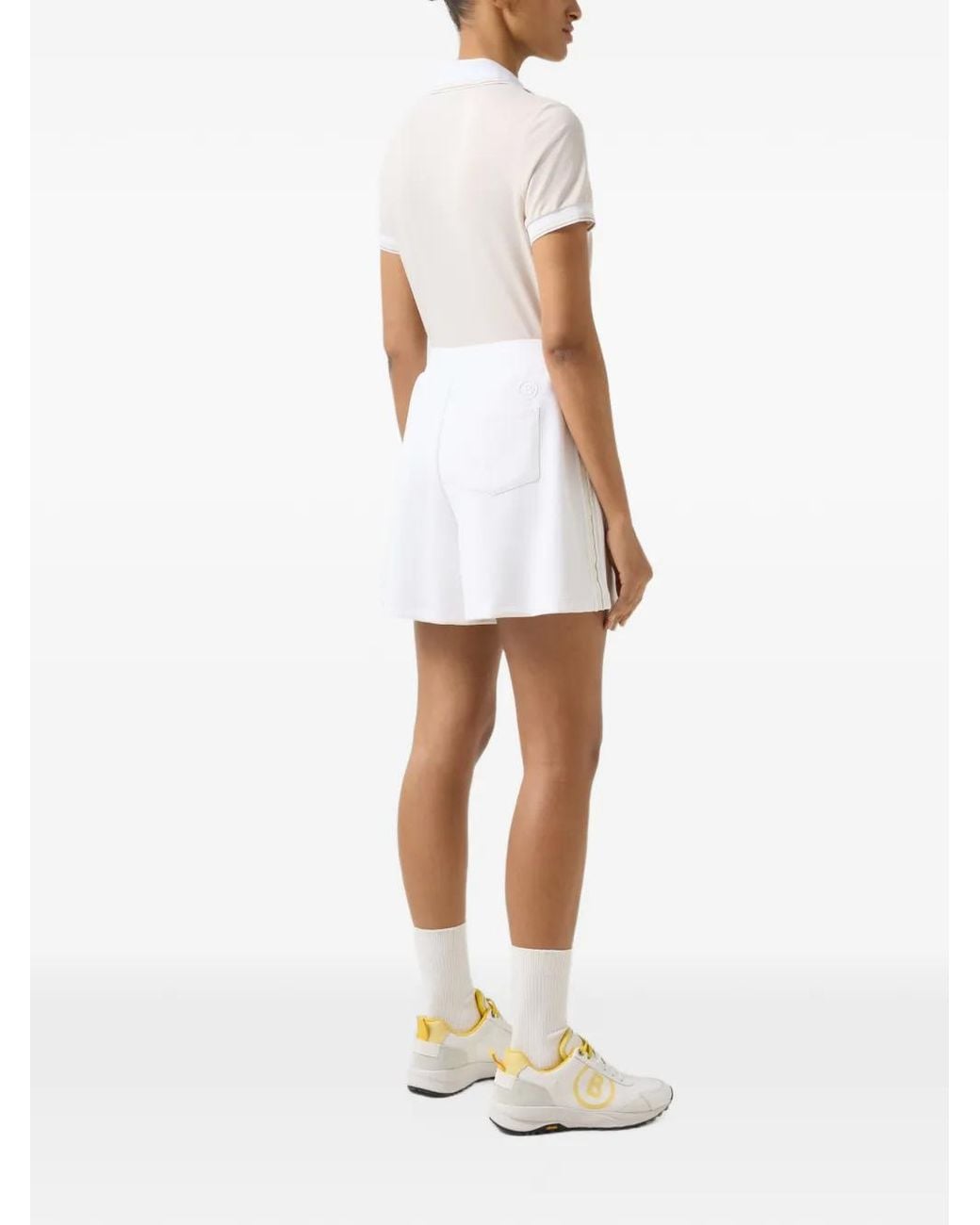 Bogner White Jula Stripe-Detail Polo Shirt