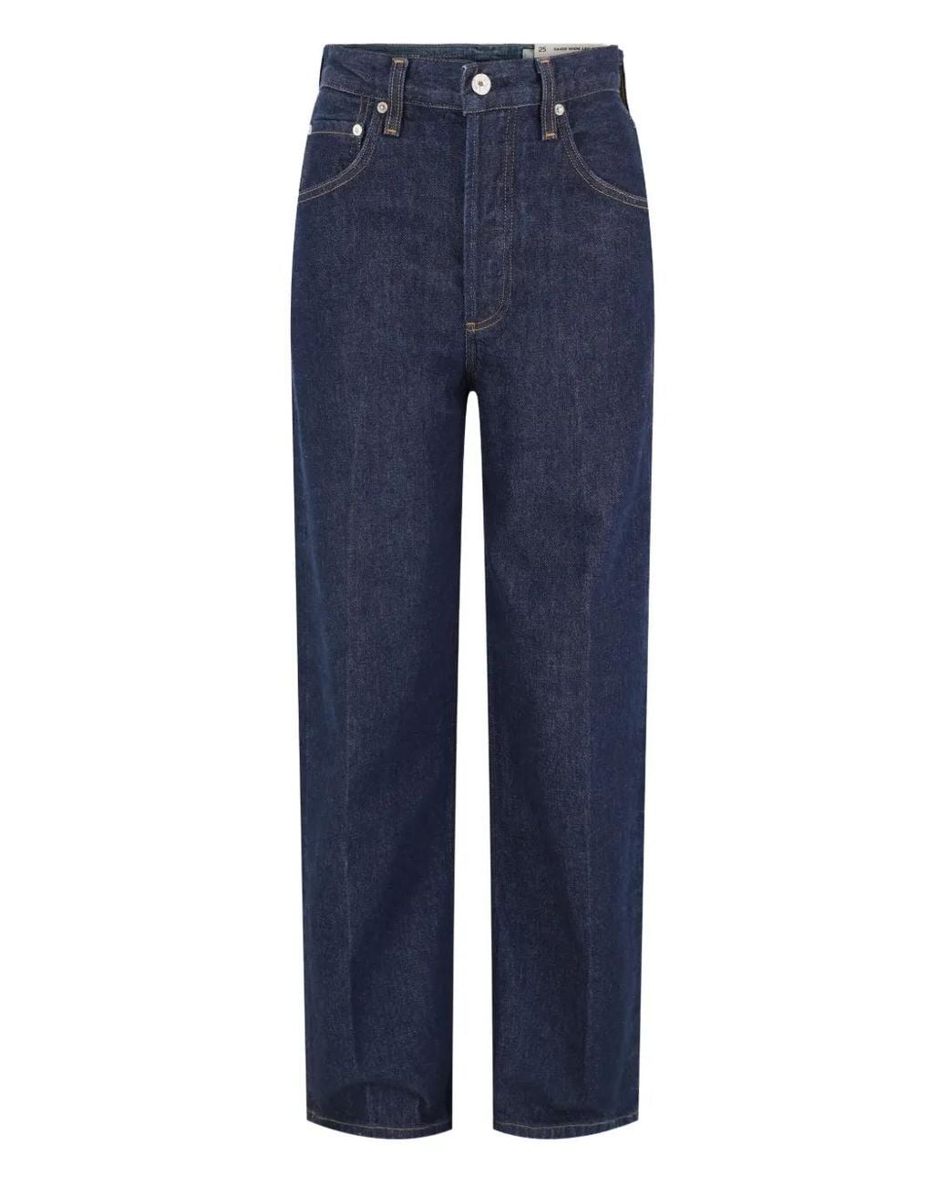 Citizens of Humanity Blue Five-Pockets Wide-Leg Jeans