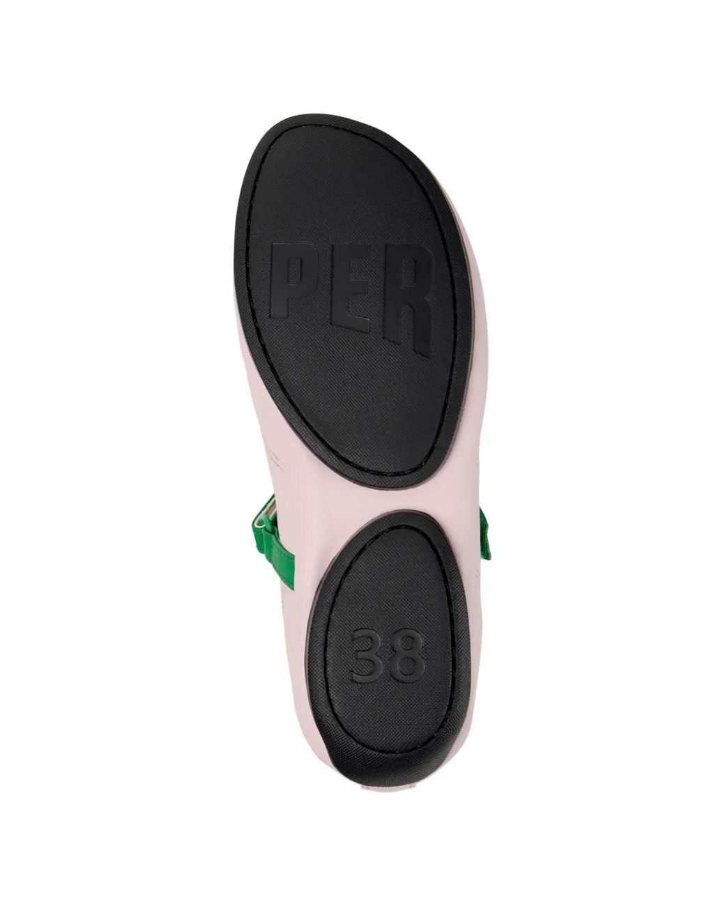 Camper White Twins Right Nina Touch-Strap Ballet Flats