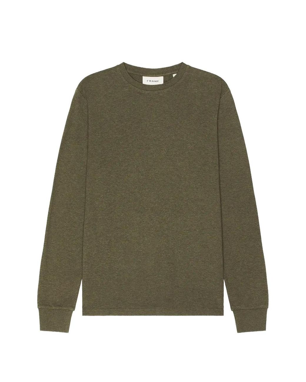FRAME Green Duo Fold Crew-Neck Sweatshirt for men