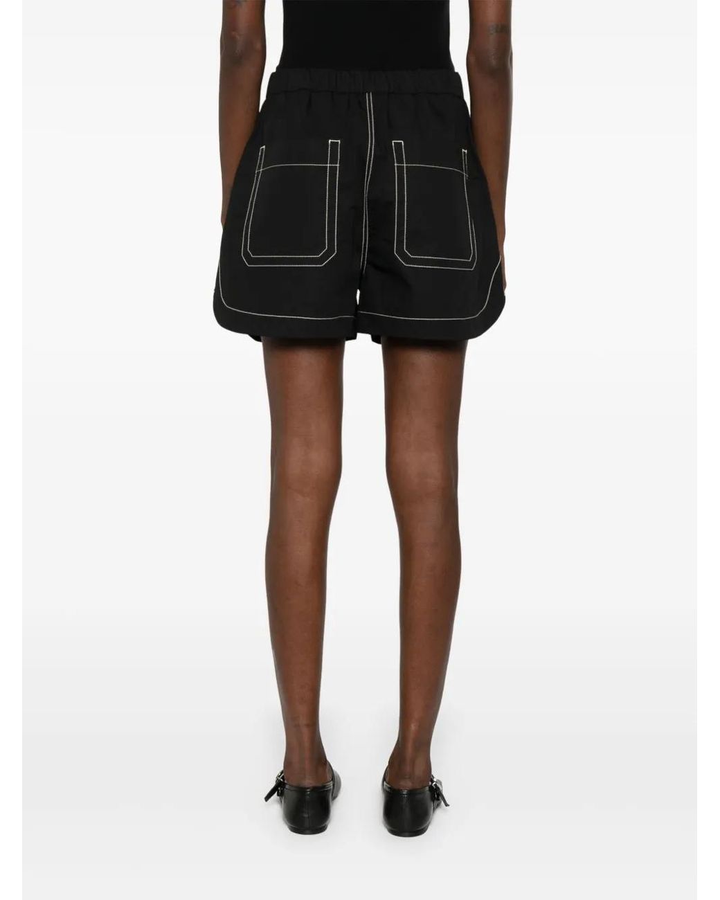 【SPORTMAX】LACRIMA ポプリン ショートパンツ Sportmax Lacrima ショートパンツ ブラック | Lyst