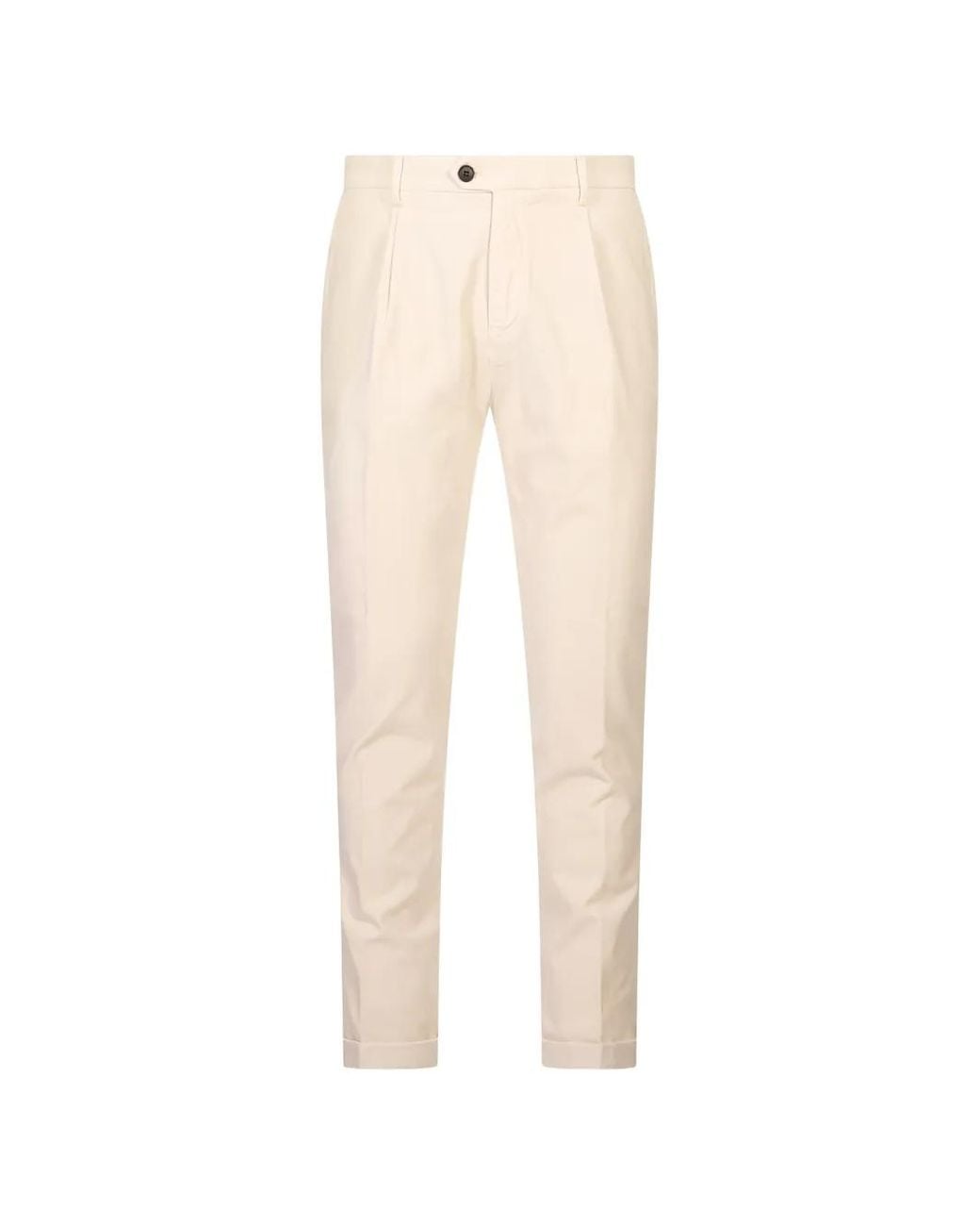 Mason's White Pantalon Plissé Osaka 1 Pince for men