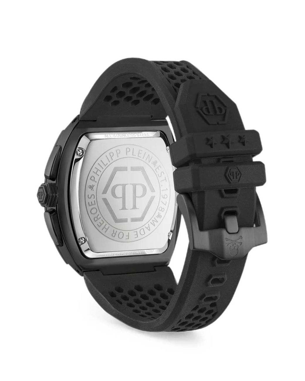 Philipp Plein Black Hexagon Phantom Chrono 44Mm Watch for men