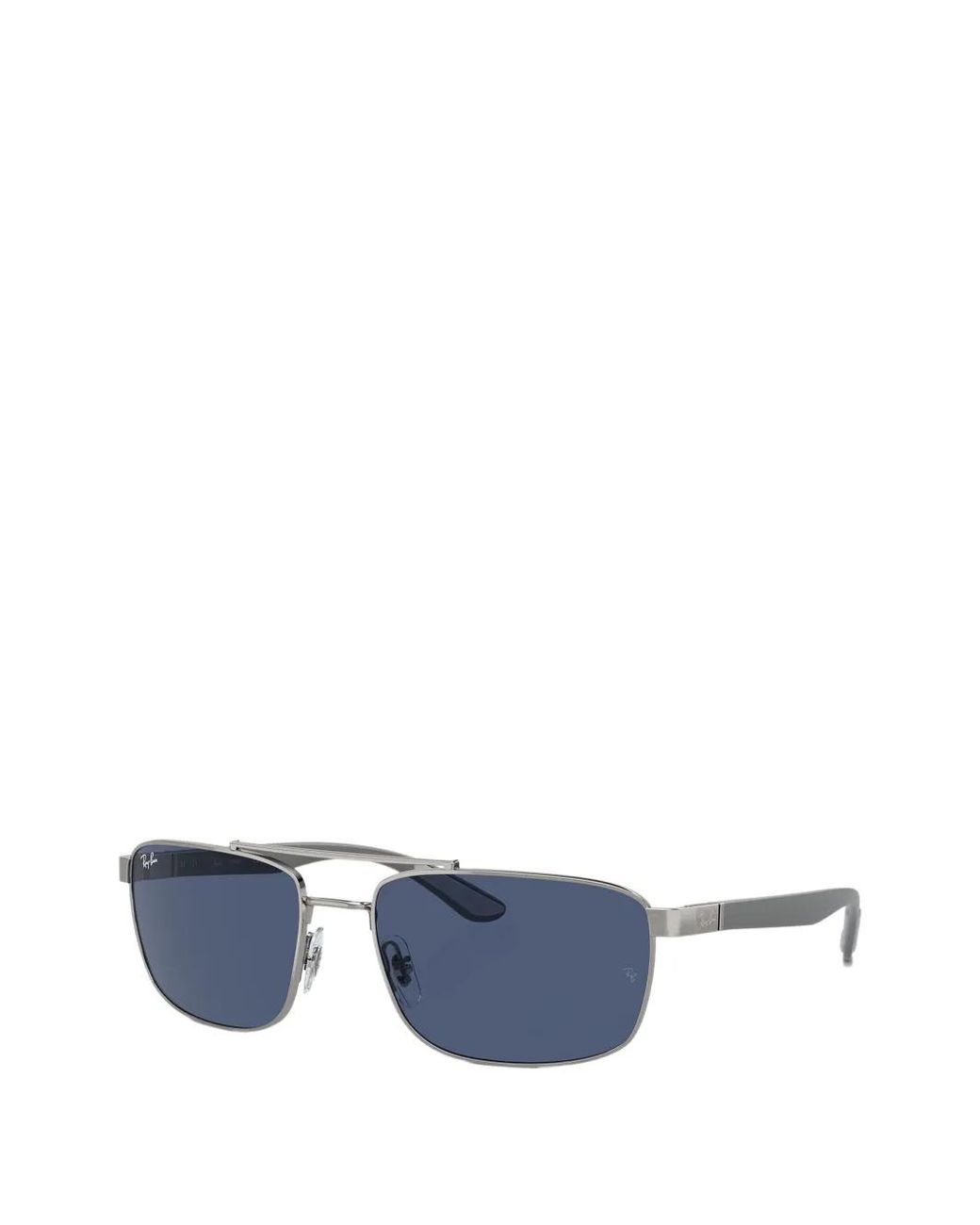 Ray-Ban Blue Double-Bridge Rectangle-Frame Sunglasses