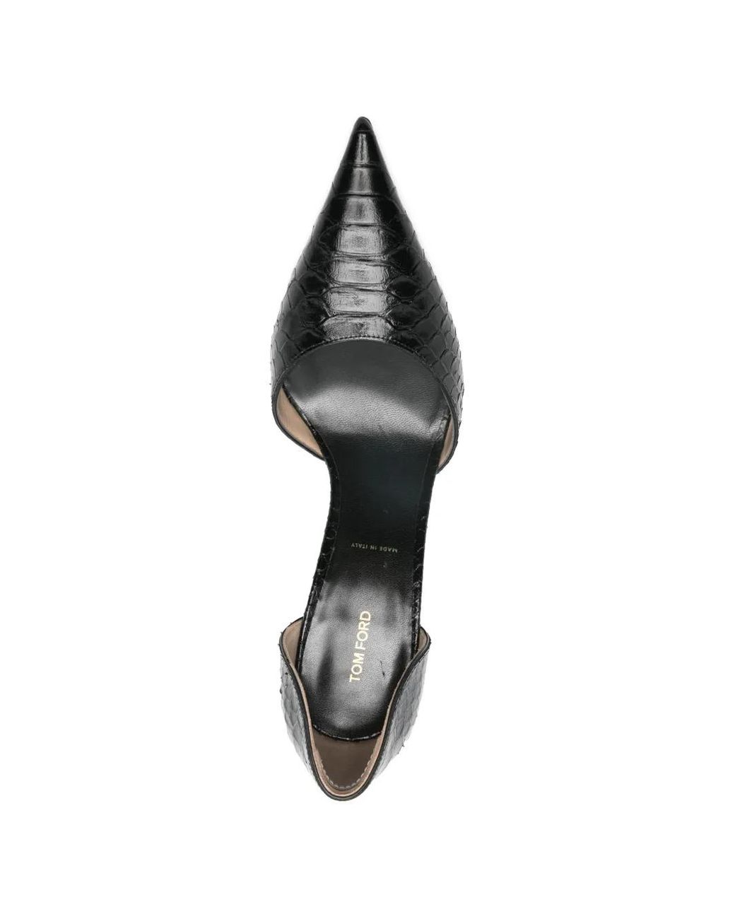Tom Ford Black Pointed Metal Heel Pumps