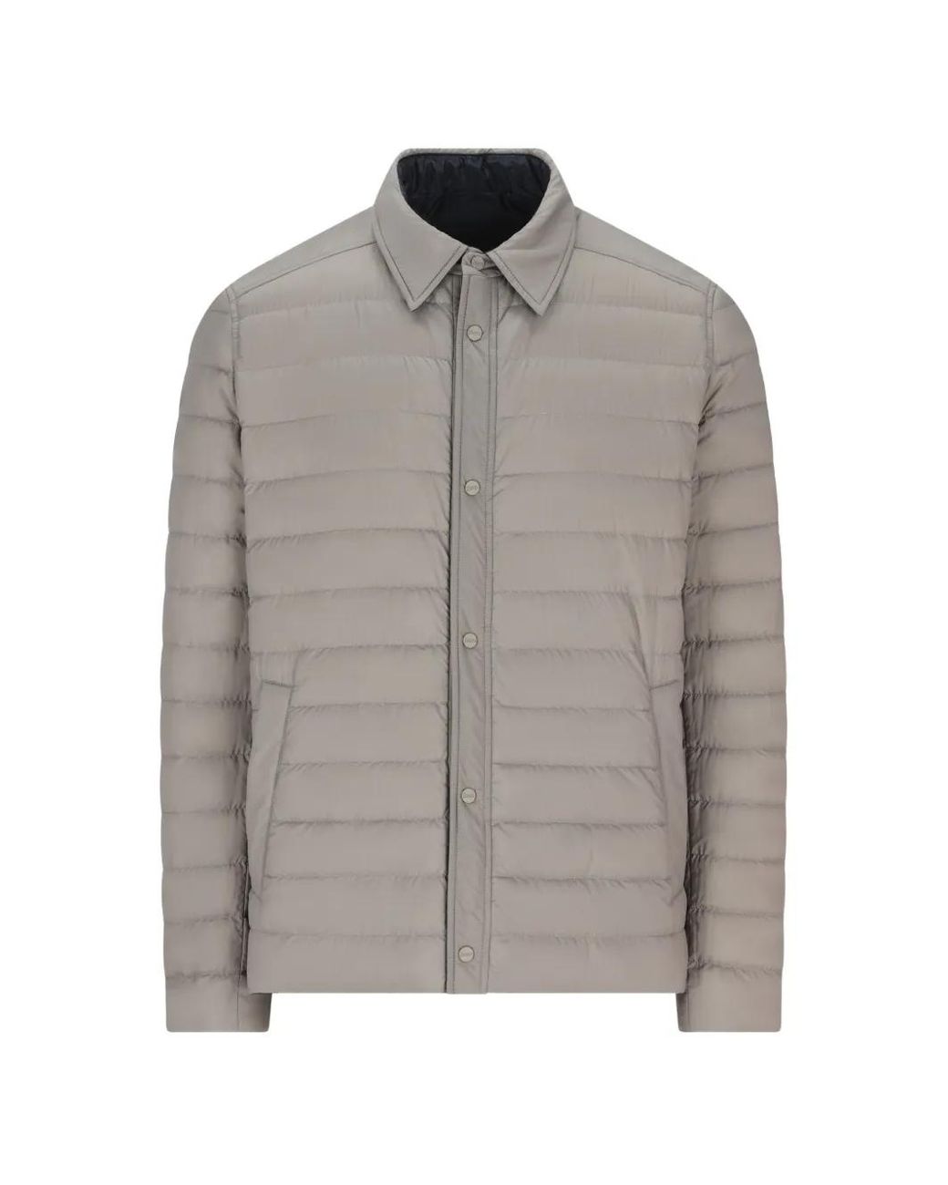 Herno Blue Buttoned Jacket for men